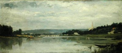 على ضفاف نهر السين في Saint-Cloud ، c.1880 بواسطة ستانيسلاس فيكتور إدوارد لبين